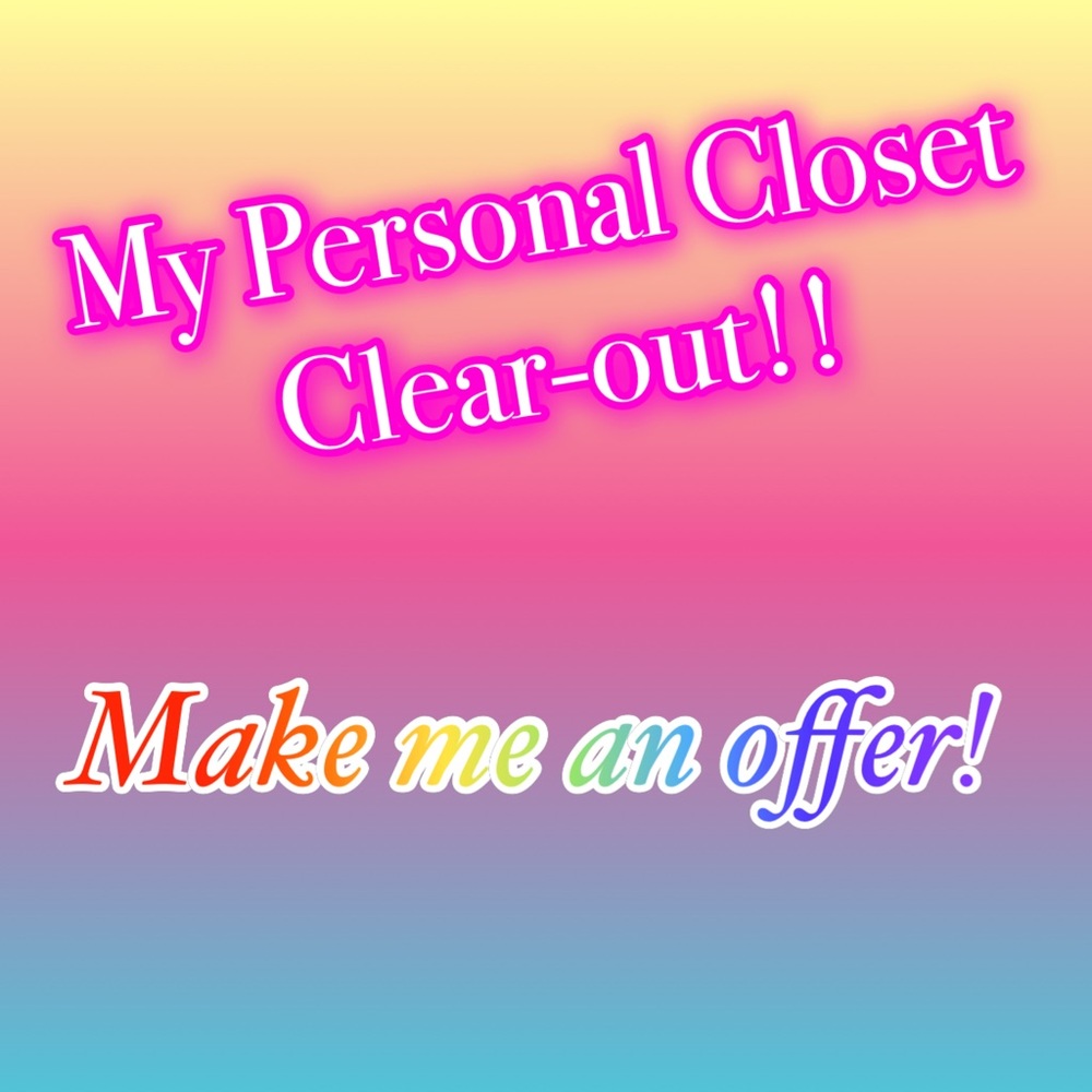 Clearing out my closet!